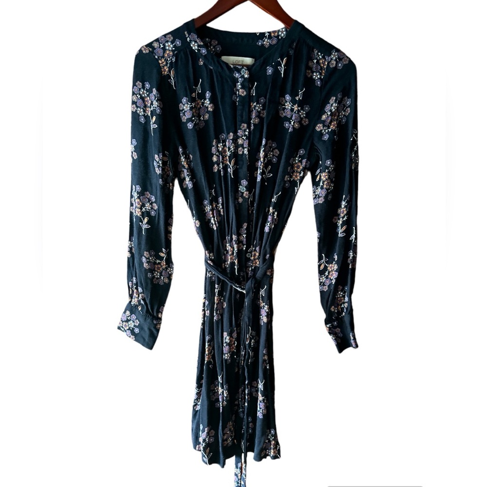 Loft size small floral belted dress.